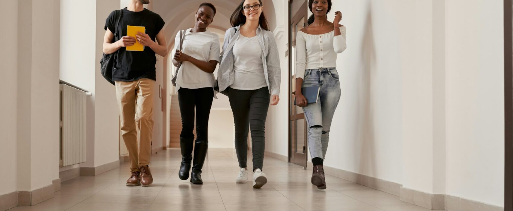 Positivity group of young and stylish students